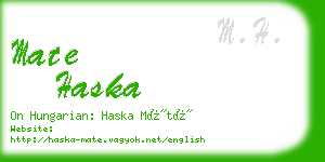 mate haska business card